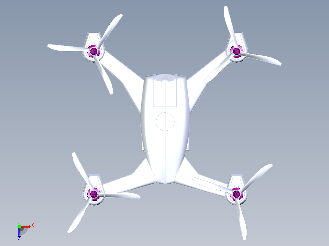 A2004775-四轴飞行器无人机俯视图