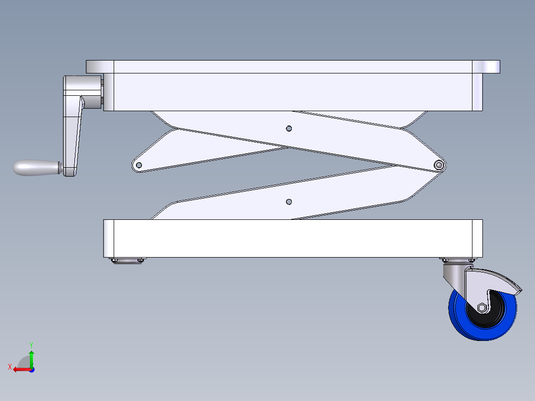 剪式升降机后视图