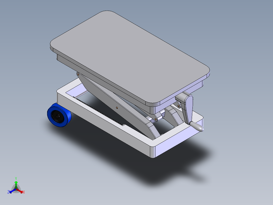 剪式升降机正等轴测图