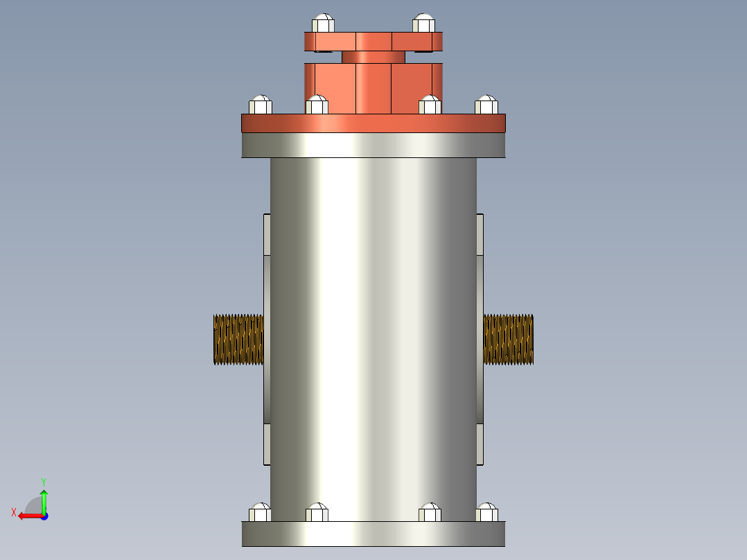 蒸汽机1-cylinder-balanced-beam-steam-模型格式为 stp creo后视图