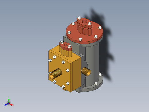 蒸汽机1-cylinder-balanced-beam-steam-模型格式为 stp creo正等轴测缩略图