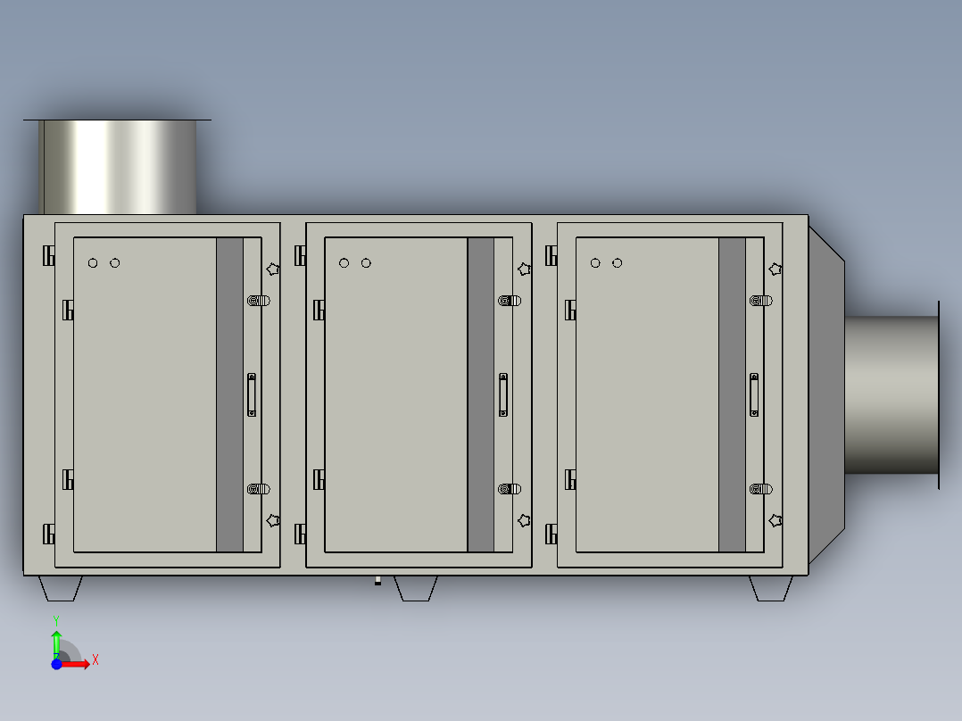 等离子催化处理装置前视图