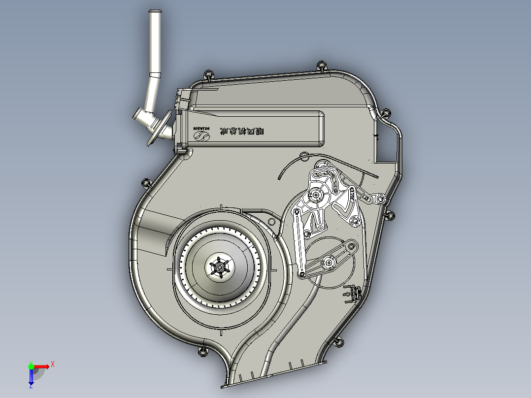 HFJ1020DA1FV汽车暖风机俯视图