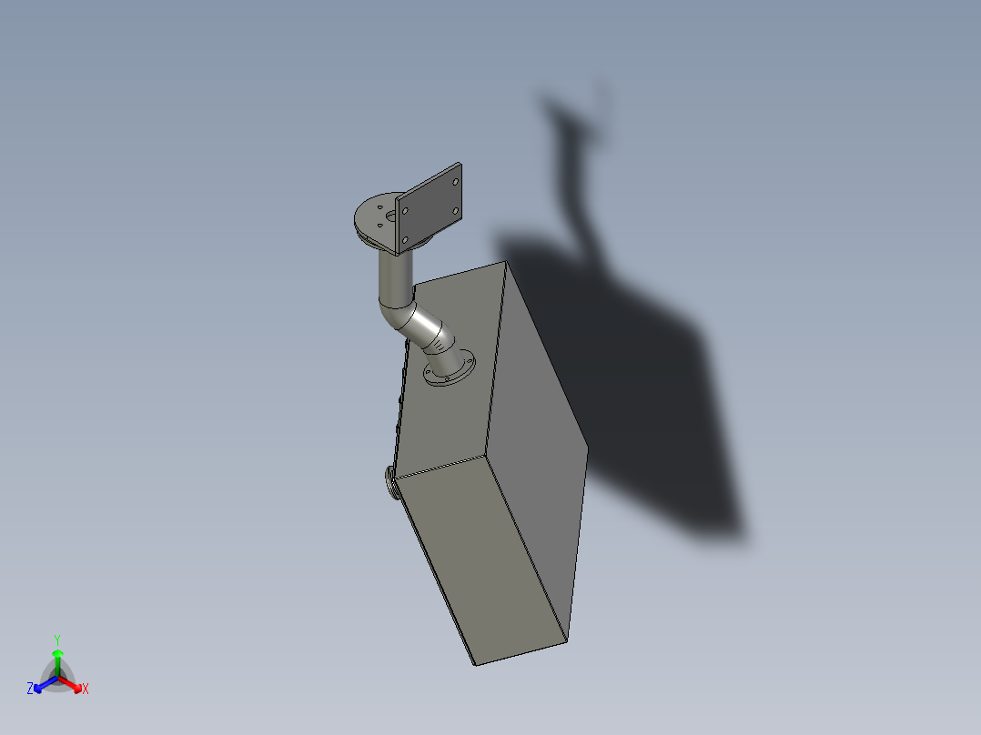 触摸屏电控箱2022526-1正等轴测图