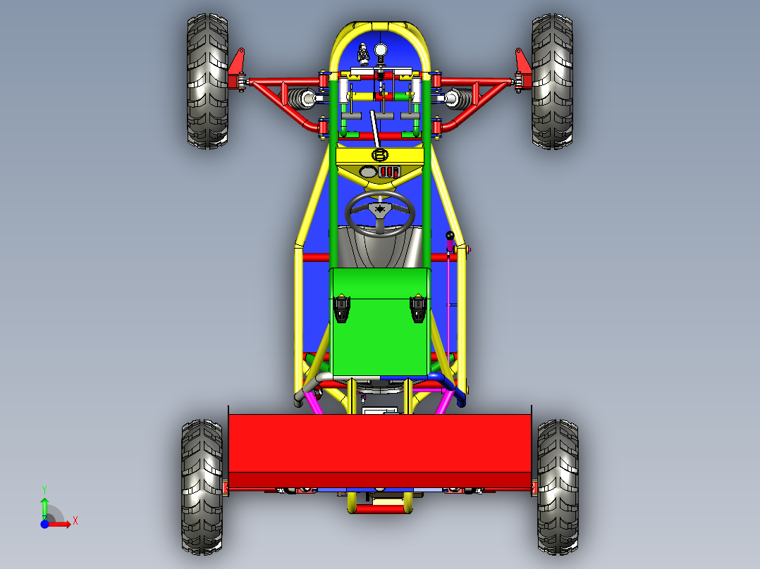 250CC完整卡丁车前视图