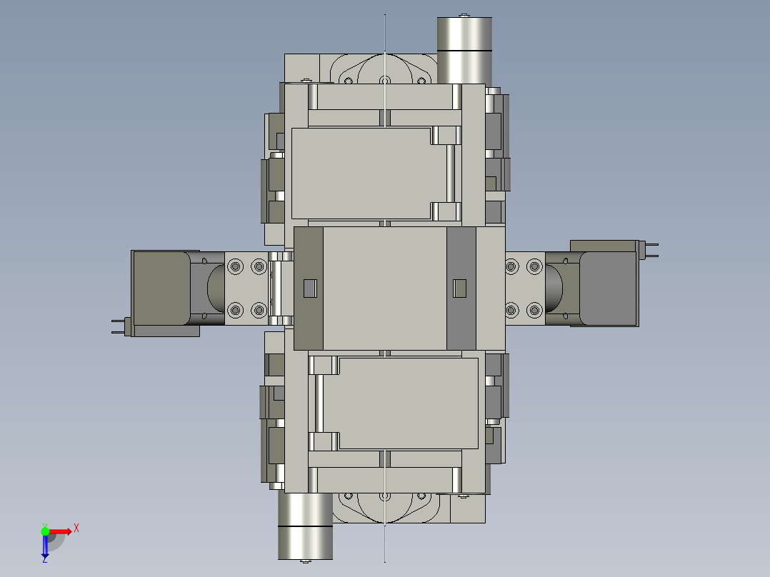 T型-三相电极光纤熔接机俯视图