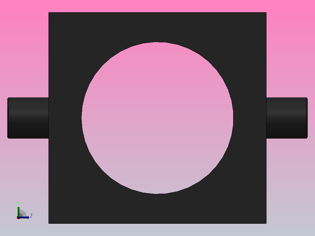 TC中间铰轴[100]气缸附件左视图