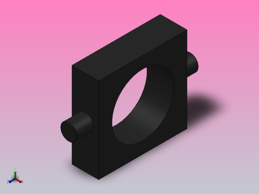 TC中间铰轴[100]气缸附件正等轴测缩略图