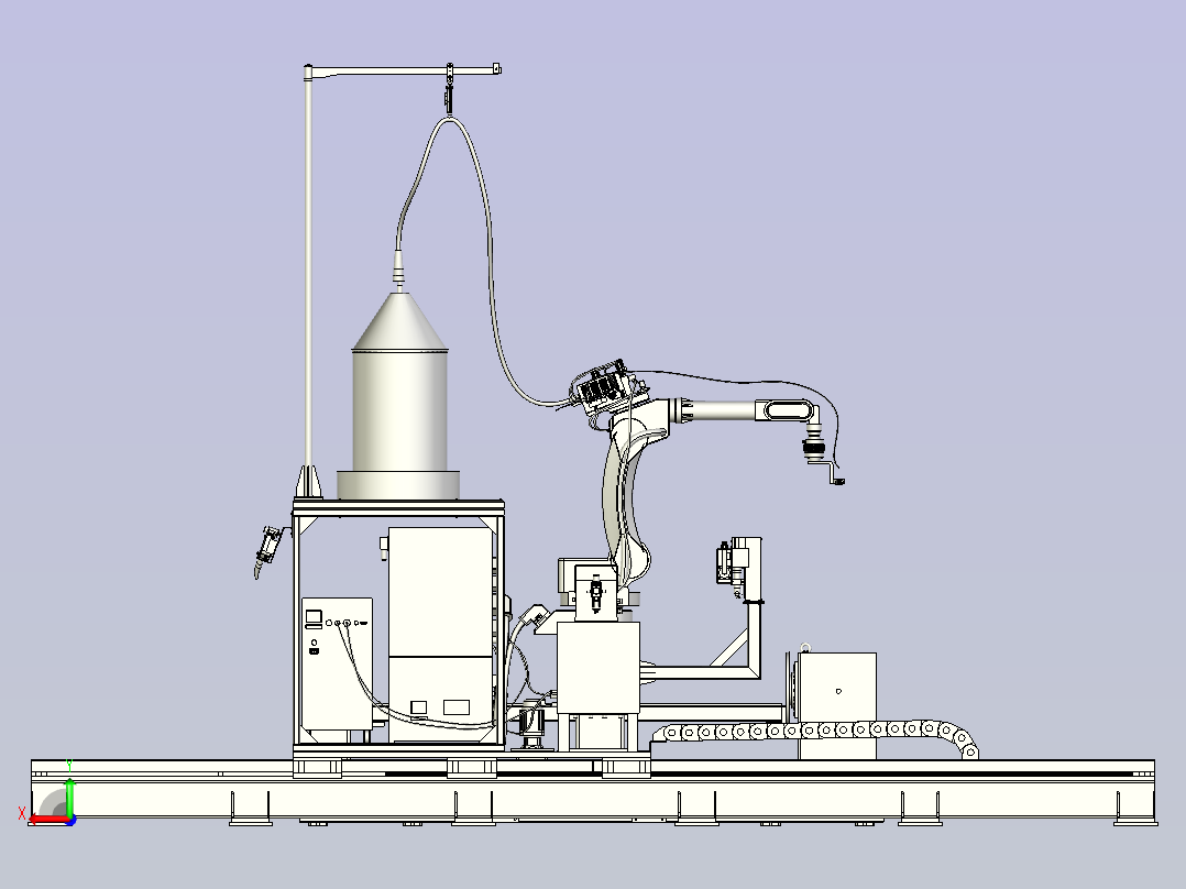 机器人焊接工作站后视图