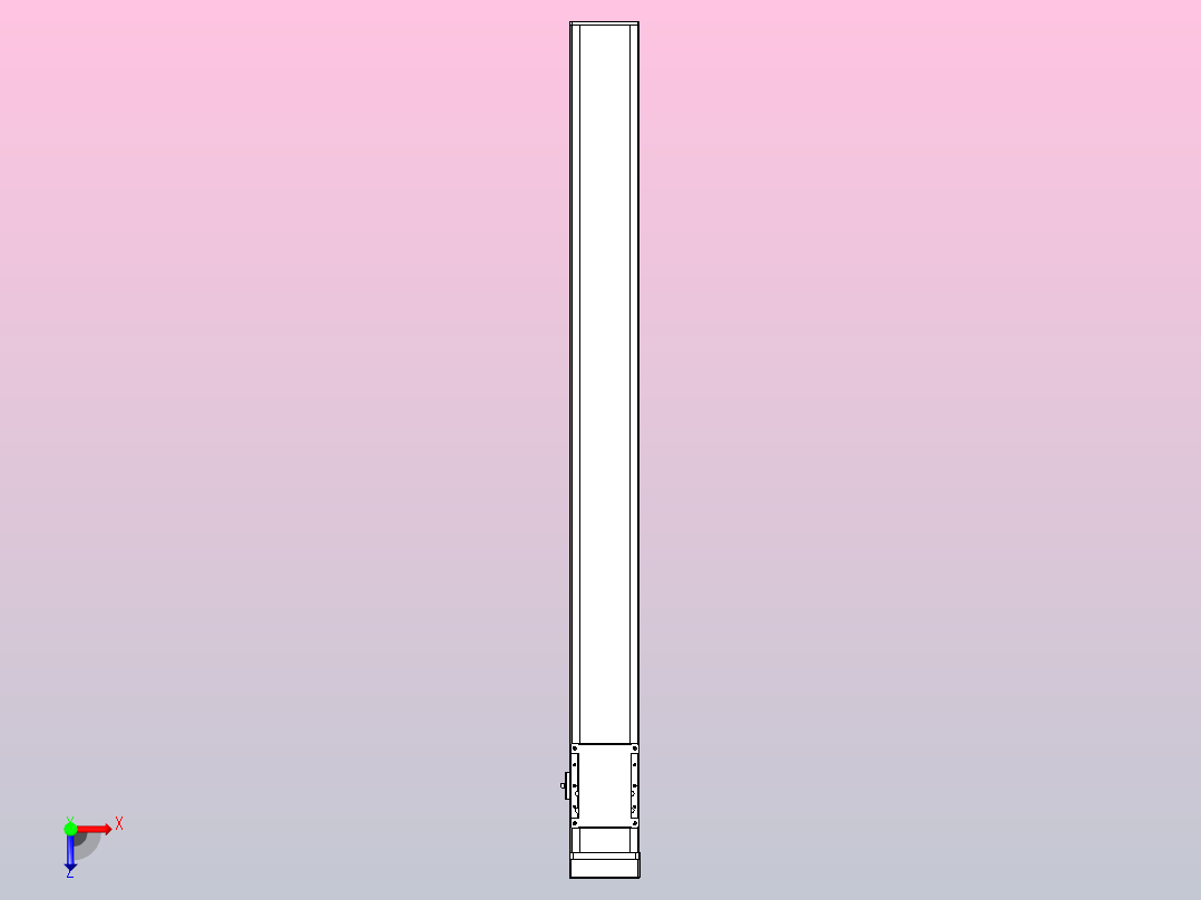 滚珠丝杠直线轴带导轨全封闭TPA-HCR-105D-1610C-L1050-MP-Y-P40-N3俯视图