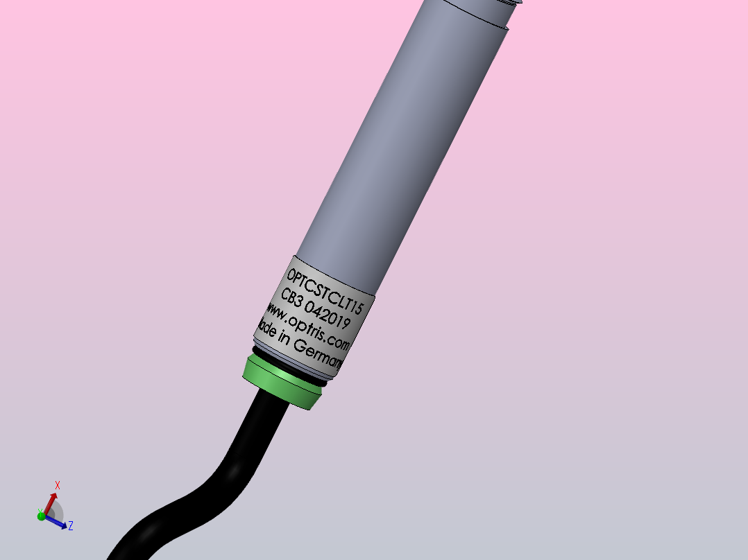 温度计 OPTRIS OPTCSTCLT15非接触式温度传感器主视图