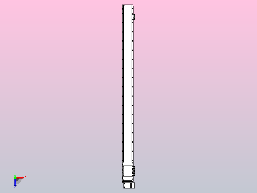 机器人皮带驱动直线轴TPA-GCB-120-P70-L1650-RP-M20-N3俯视图