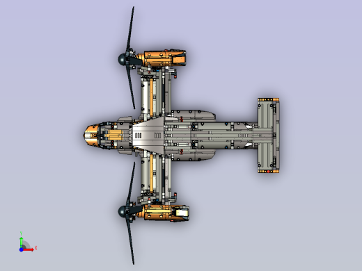 LEGO 42113鱼鹰直升机拼装模型3D图纸 STP格式前视缩略图