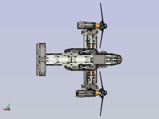 LEGO 42113鱼鹰直升机拼装模型3D图纸 STP格式后视缩略图