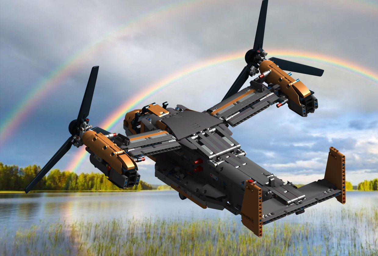 LEGO 42113鱼鹰直升机拼装模型3D图纸 STP格式