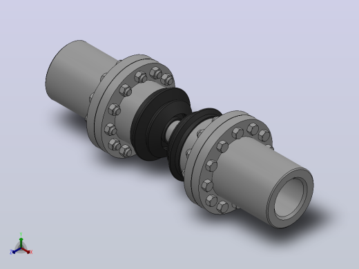 QWLZ6联轴器[QWLZ6联轴器100X212X754 JB╱T 6140-92]正等轴测缩略图