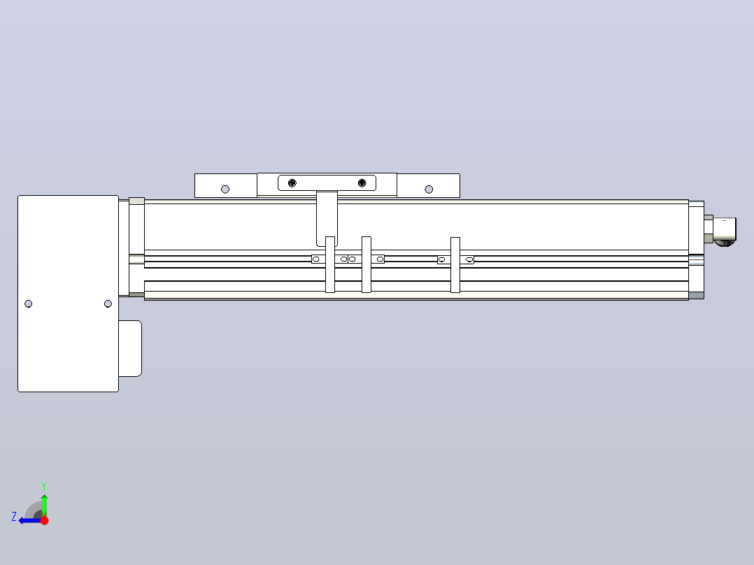 MCB14无尘皮带滑台[MCB14-L40-100-RD-P20-C3]右视图