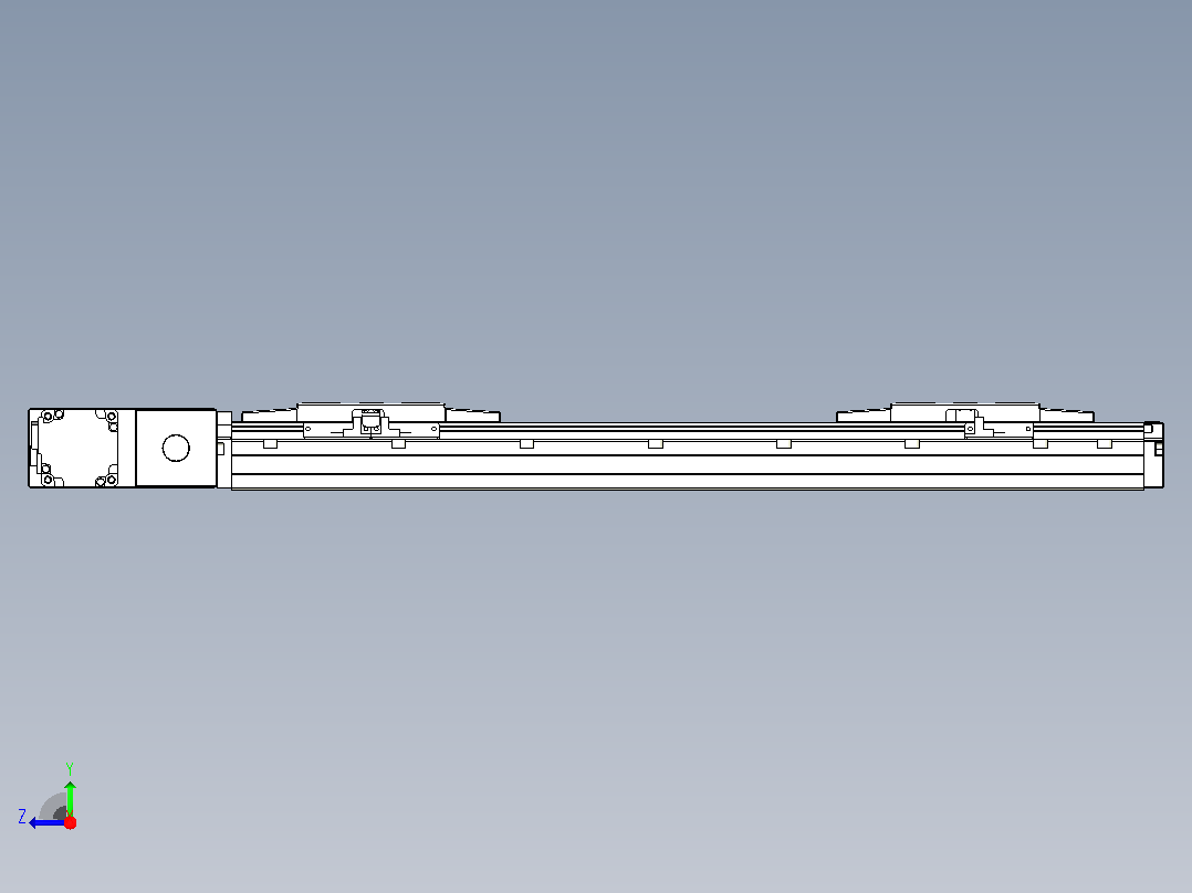 皮带直线轴双滑块型TPA-GCBS-120-P70-L125-QL-M20-N3右视图