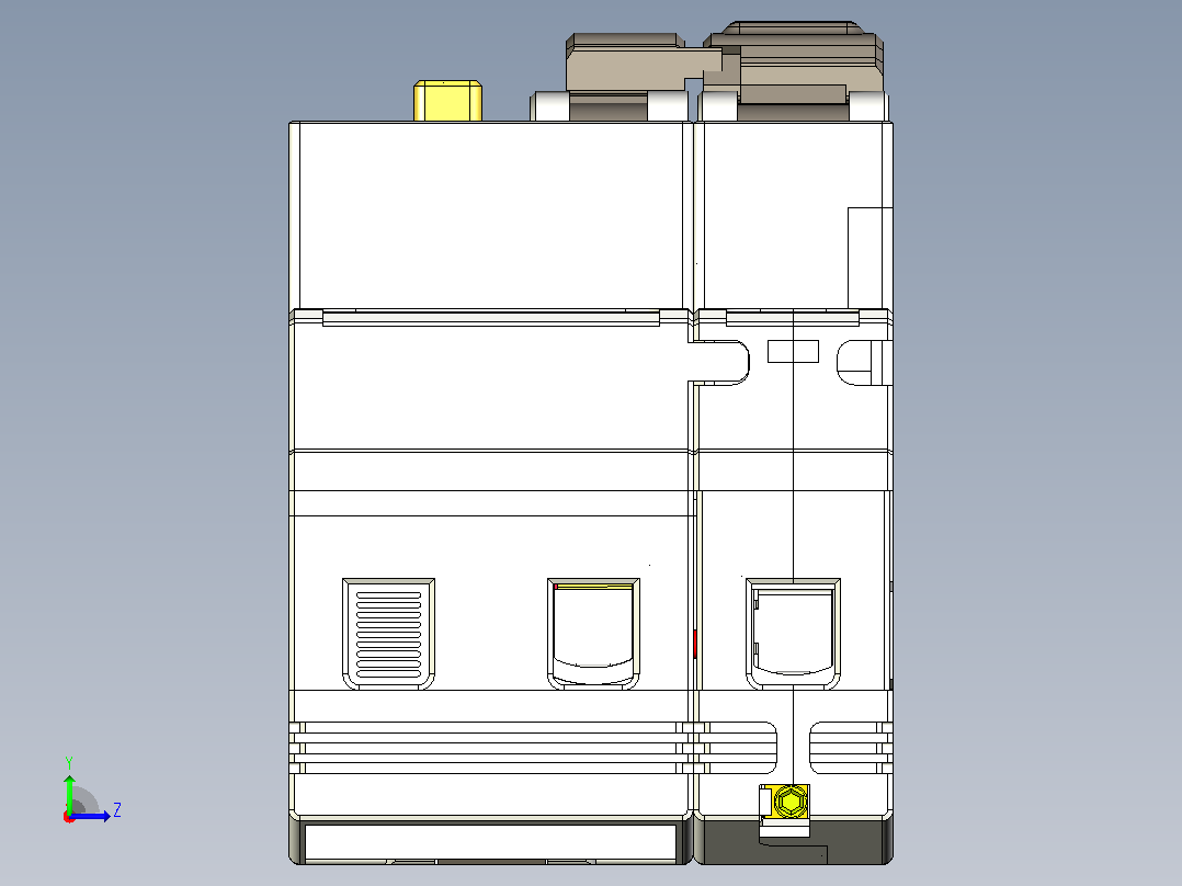 NB5LE-63_B 1P&amp;N剩余电流动作断路器三维模型202208左视图