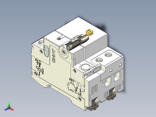 NB5LE-63_B 1P&amp;N剩余电流动作断路器三维模型202208正等轴测缩略图