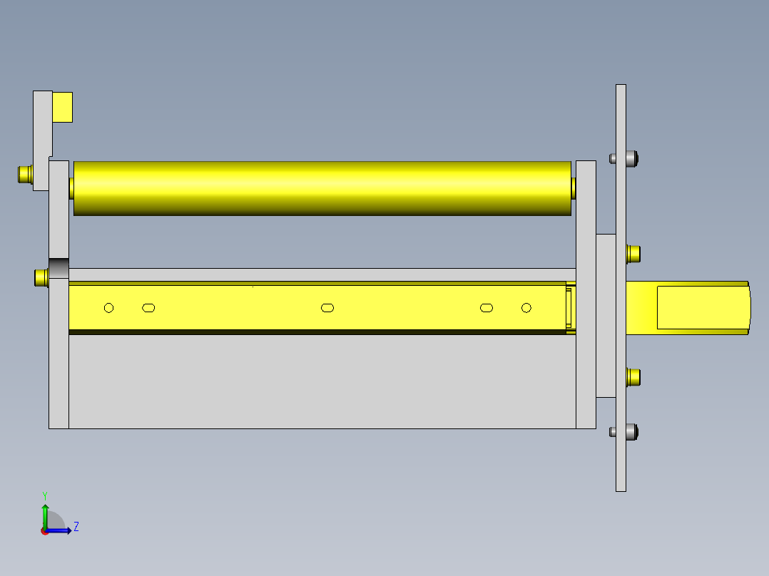 传送线抽取机构左视图