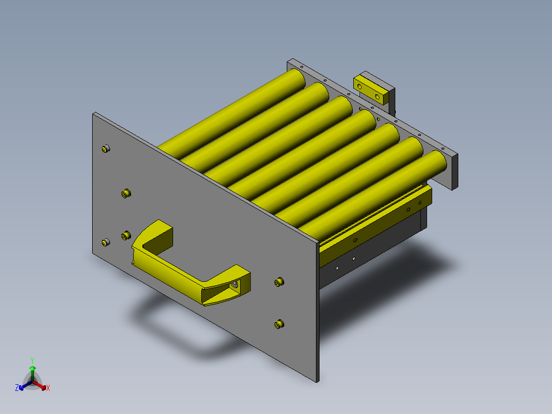 传送线抽取机构正等轴测图
