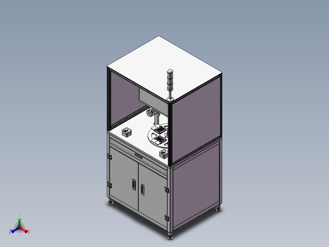 环形光学胶检测机sw21正等轴测图