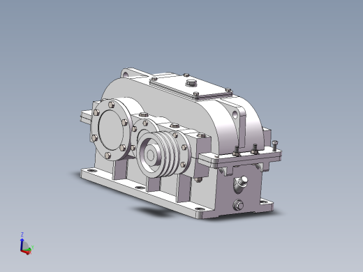 二级减速器含三维模型二维CAD图课程sw2014可编辑