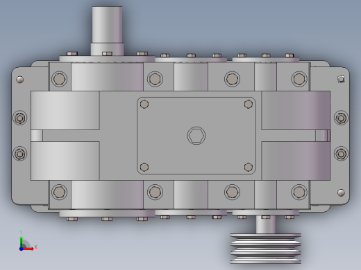 二级减速器含三维模型二维CAD图课程sw2014可编辑前视缩略图