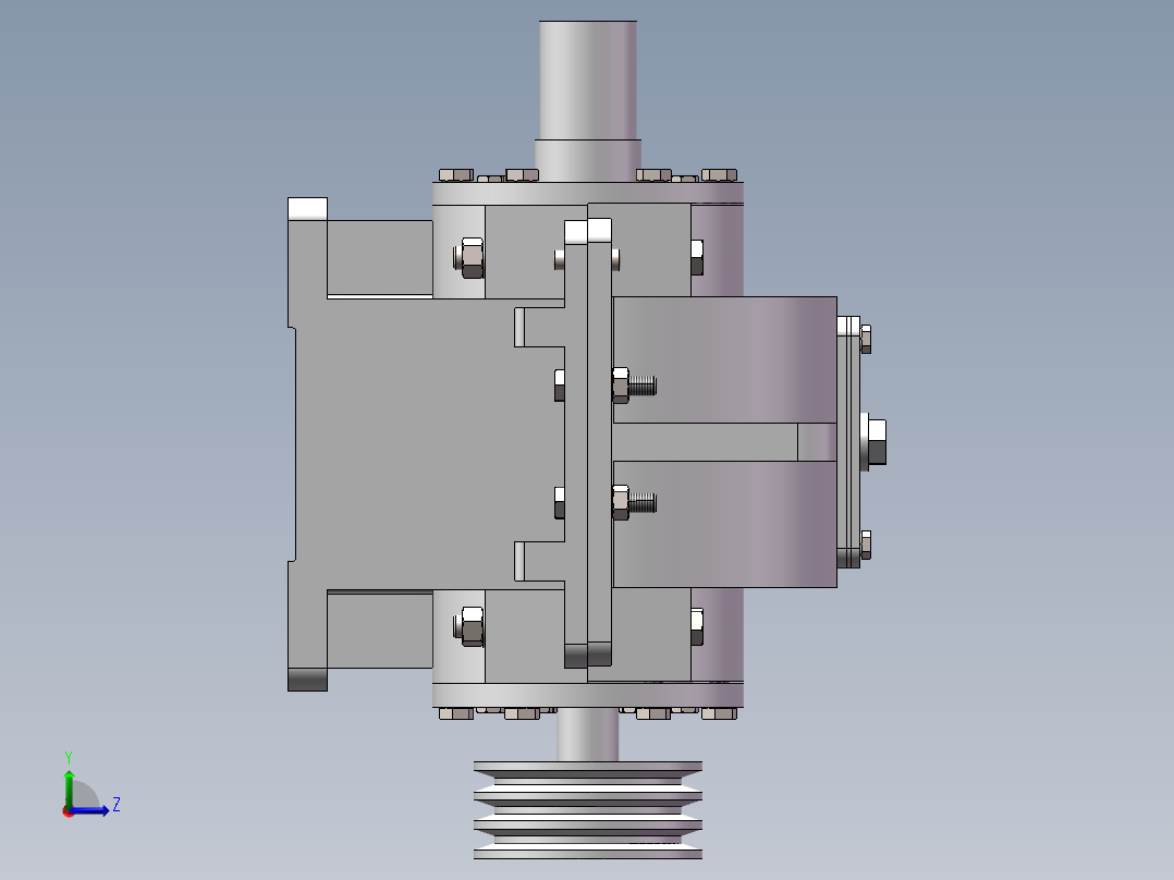 二级减速器含三维模型二维CAD图课程sw2014可编辑左视图