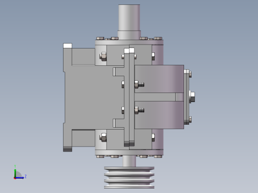 二级减速器含三维模型二维CAD图课程sw2014可编辑左视缩略图