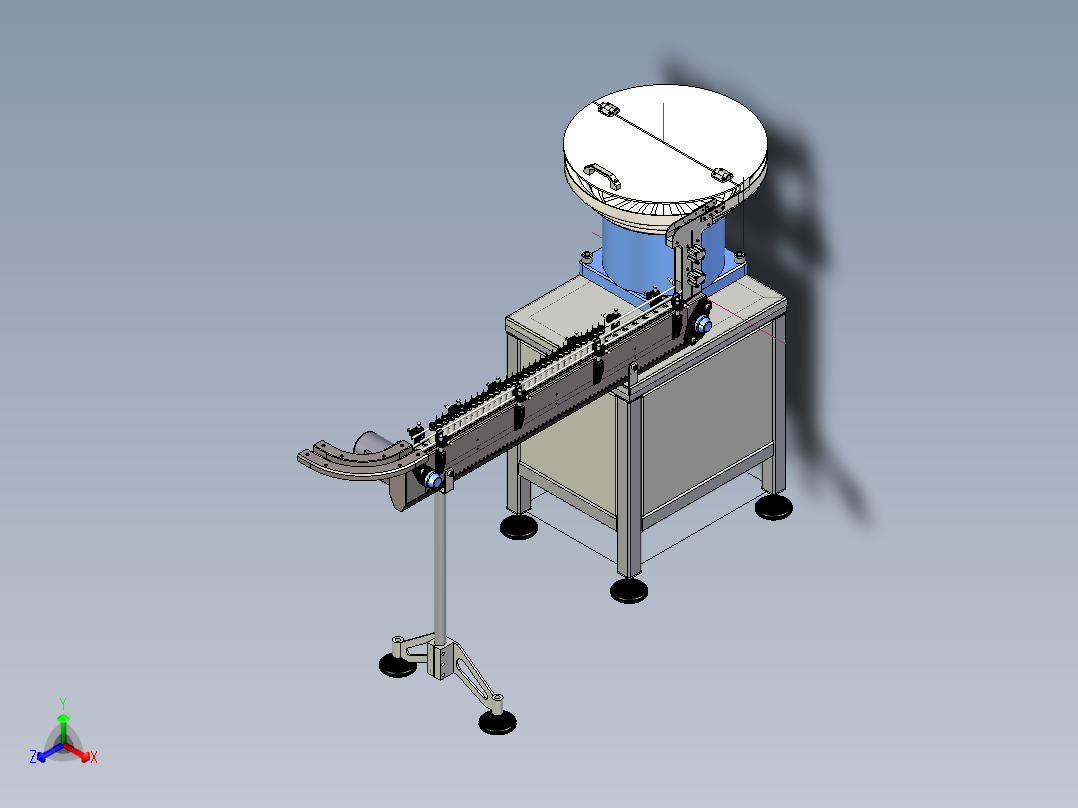 铝罐给料机3D图纸 H821 非标自动化设备3D图纸3D模型
