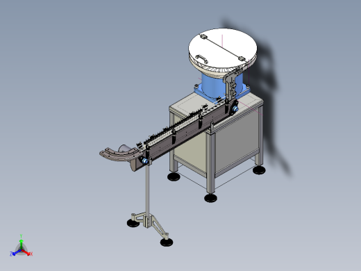 铝罐给料机3D图纸 H821 非标自动化设备3D图纸3D模型