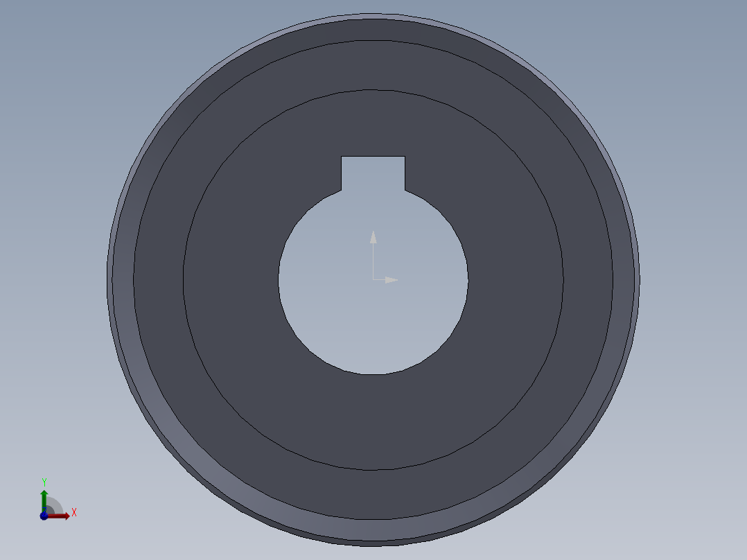 3M同步轮3D模型前视图