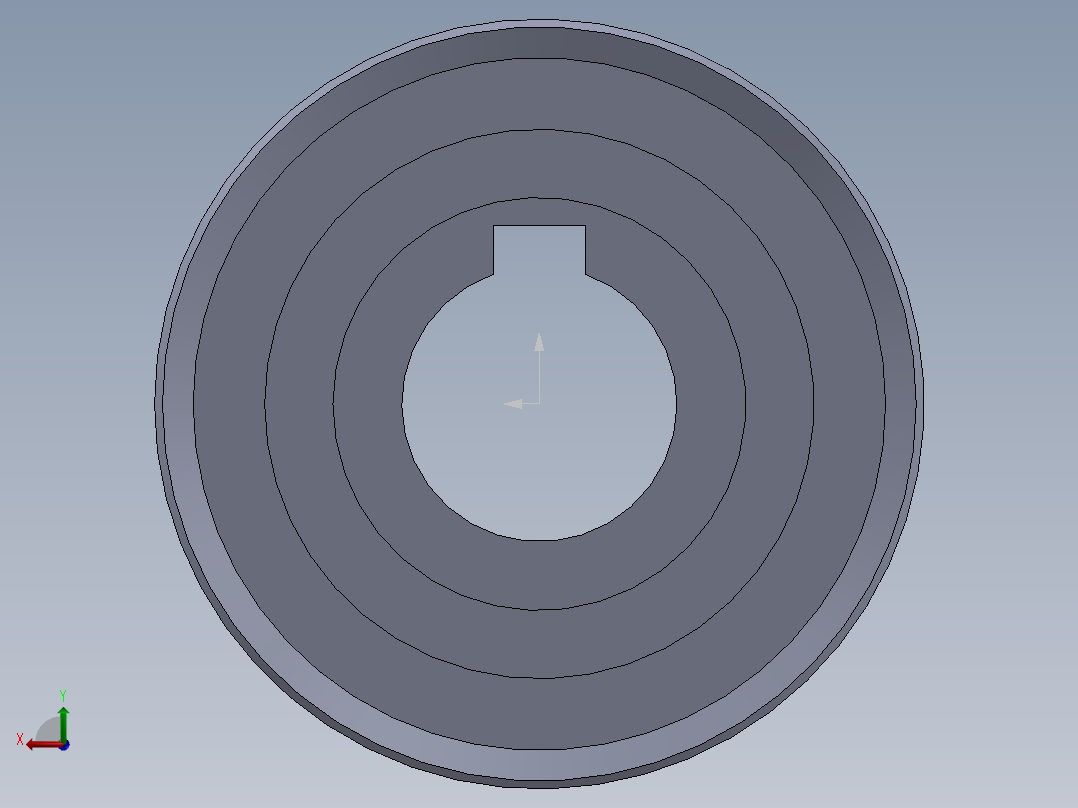 3M同步轮3D模型后视图