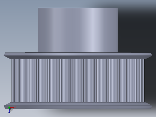 3M同步轮3D模型俯视缩略图
