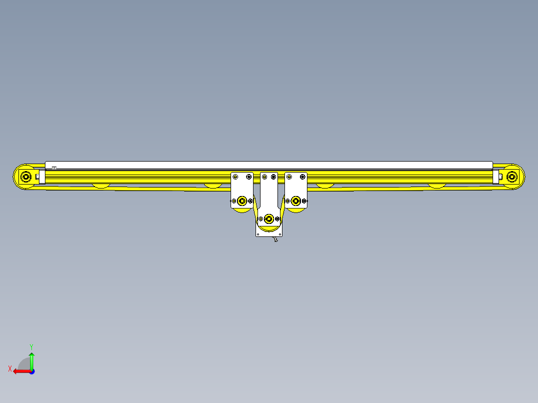 玻璃皮带机后视图