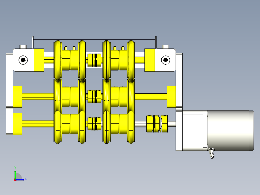 玻璃皮带机左视图