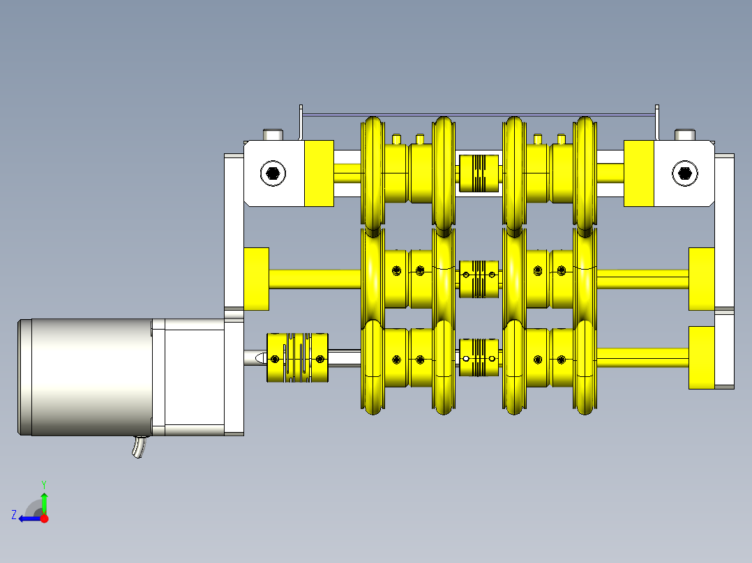 玻璃皮带机右视图