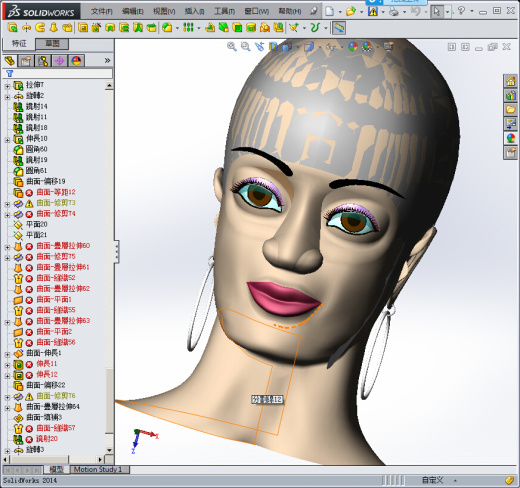 Solidworks美人头模型缩略图