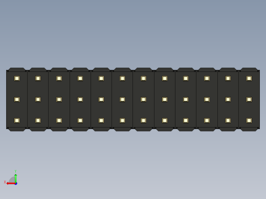 彩色公头100mil（2.54mm）系列-DS1021_black_3x12p_100mil_Type1_rev1.0后视缩略图