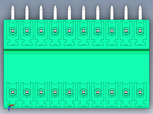 DEGSON 15EDG 系列 3.5mm 插拔式接线端子 FullPack-15EDGRT-3.5-20P-14-00AH俯视缩略图
