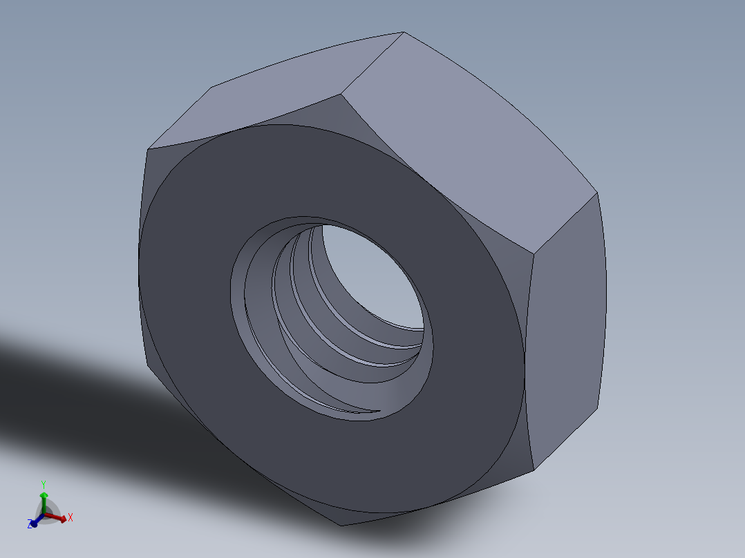 公制螺母-M2.5x0.45.SLDPRT主视图