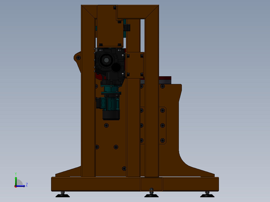 163全自动机床设备左视图