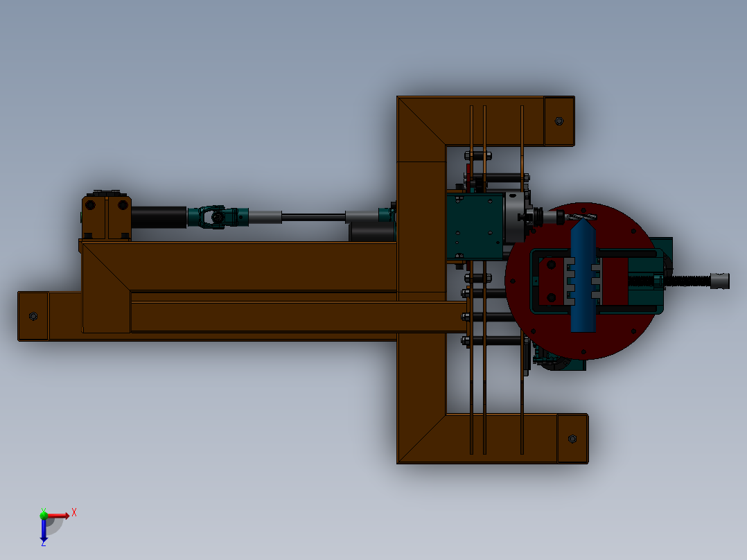 163全自动机床设备俯视图