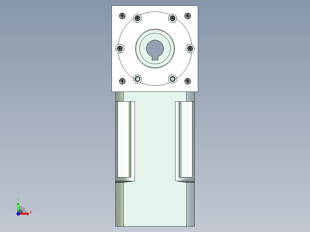 换向器PW70双孔 PLX60-L2 11-60-75-M5前视图