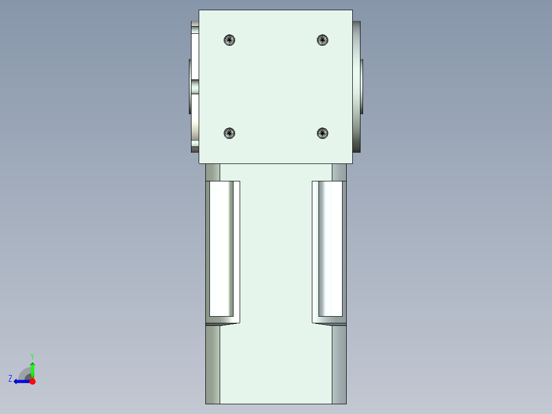 换向器PW70双孔 PLX60-L2 11-60-75-M5右视图