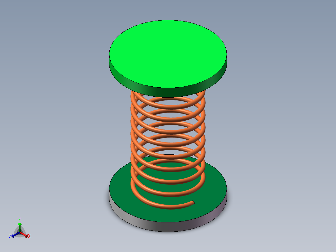 弹簧动画模拟正等轴测图