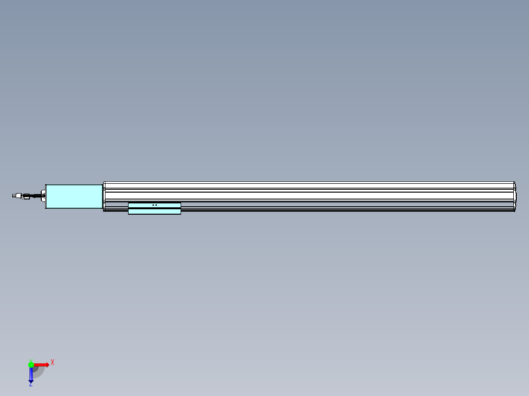 威洛博VBF同步带传动一般环境VBF14-L45-S800-BR-ZP40-C3俯视图