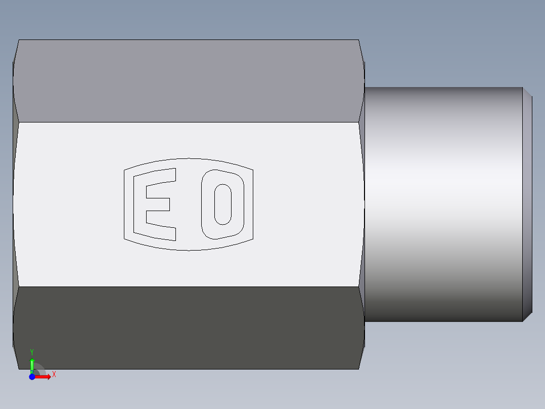 卡套式工业通用硬管接头EO_Swivel_connector_GAI08LM71X前视图